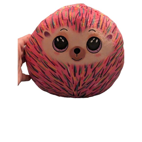 TY Beanie Squishies (Squish-A-Boos) Plush - HILDEE the Hedgehog (8 inch) - Pink - Picture 4 of 8
